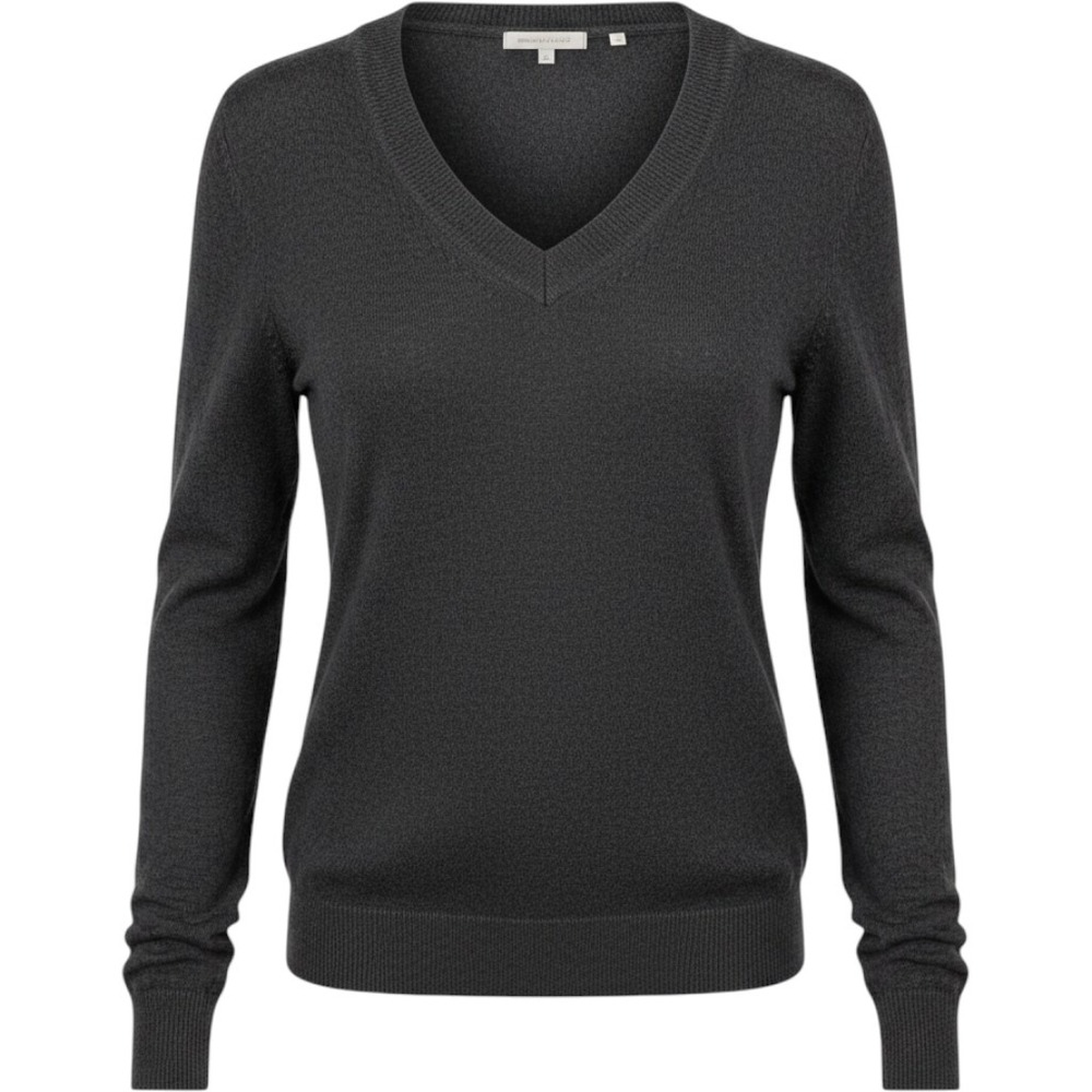 Vince Womens Charcoal Grey 100% Cashmere V-Neck Long Sleeve Sweater XS softcore